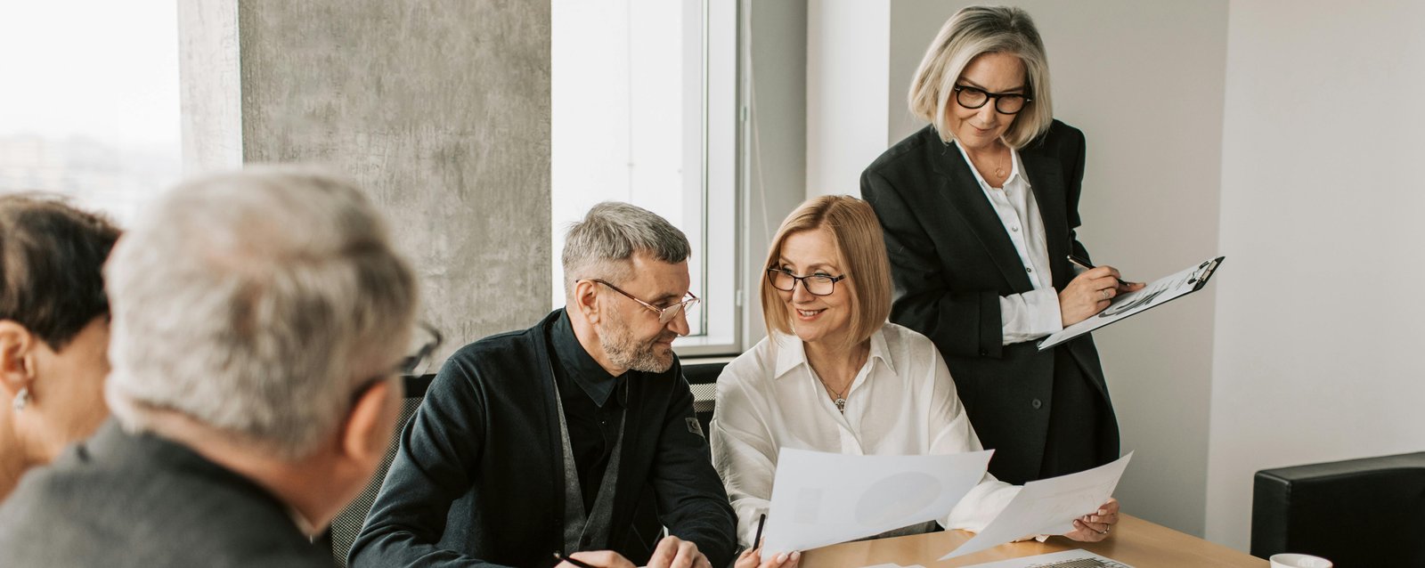 Financial consultant at work